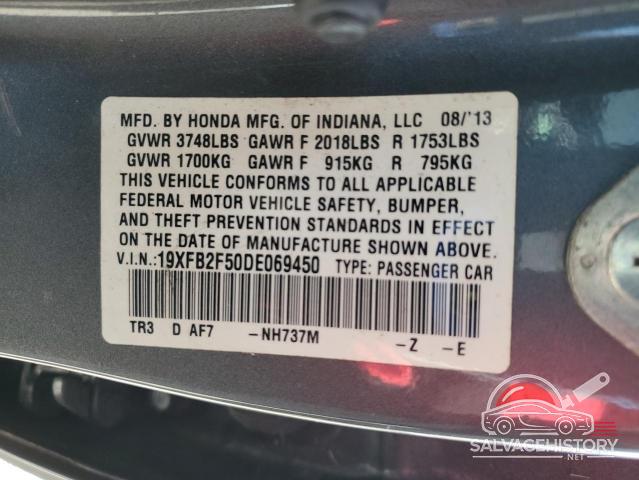 19XFB2F50DE069450 2013 HONDA CIVIC photo no. 13