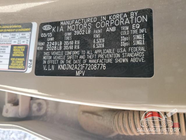 KNDJN2A21F7208776 2015 KIA SOUL photo no. 12