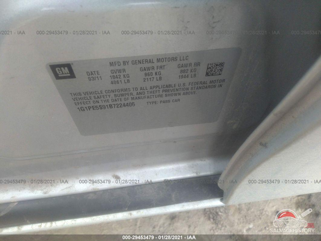 1G1PE5S91B7224406 2011 CHEVROLET CRUZE photo no. 9