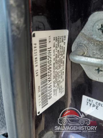1HGCD5603VA193589 1997 HONDA ACCORD photo no. 12