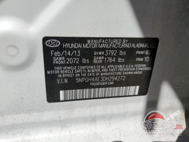 5NPDH4AE3DH294272 2013 HYUNDAI ELANTRA photo no. 12