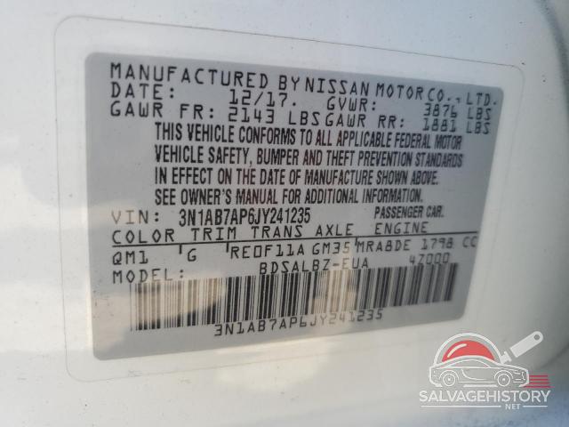 3N1AB7AP6JY241235 2018 NISSAN SENTRA photo no. 13