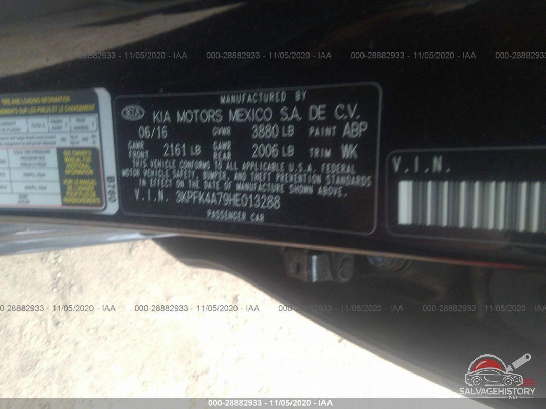 3KPFK4A79HE013288 2017 KIA FORTE photo no. 9