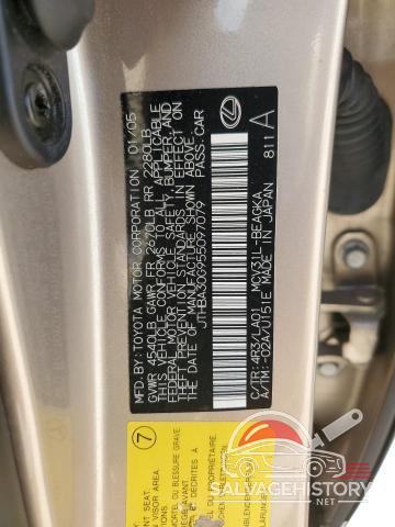 JTHBA30G955097079 2005 LEXUS ES330 photo no. 12