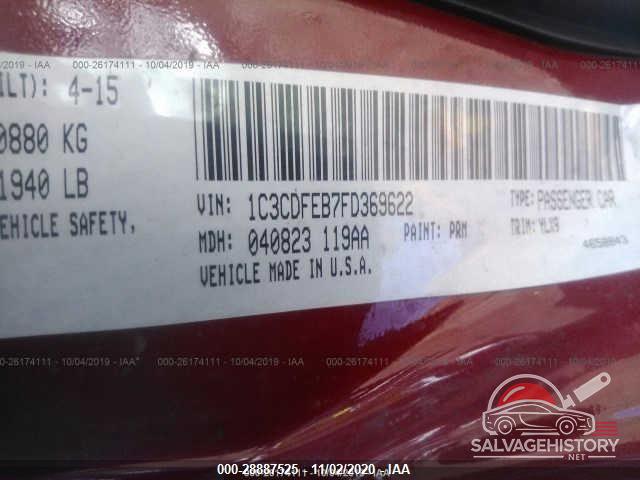 1C3CDFEB7FD369622 2015 DODGE DART photo no. 9