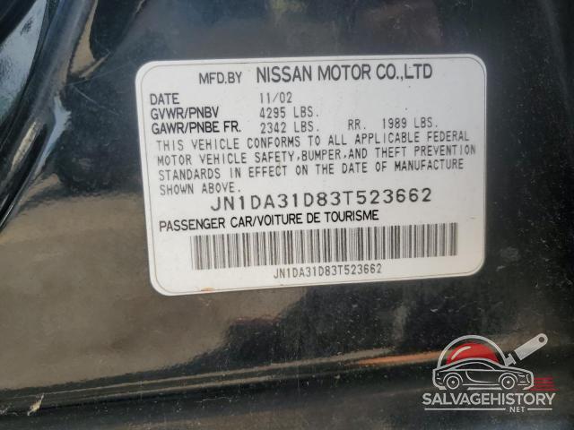 JN1DA31D83T523662 2003 NISSAN MAXIMA photo no. 12