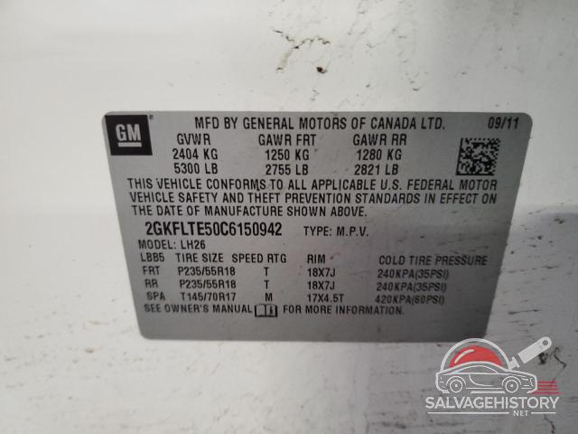 2GKFLTE50C6150942 2012 GMC TERRAIN photo no. 13