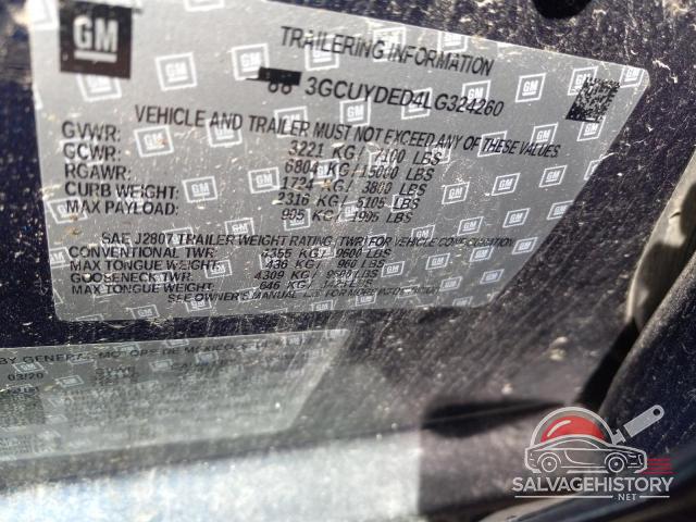 3GCUYDED4LG324260 2020 CHEVROLET ALL Models photo no. 12