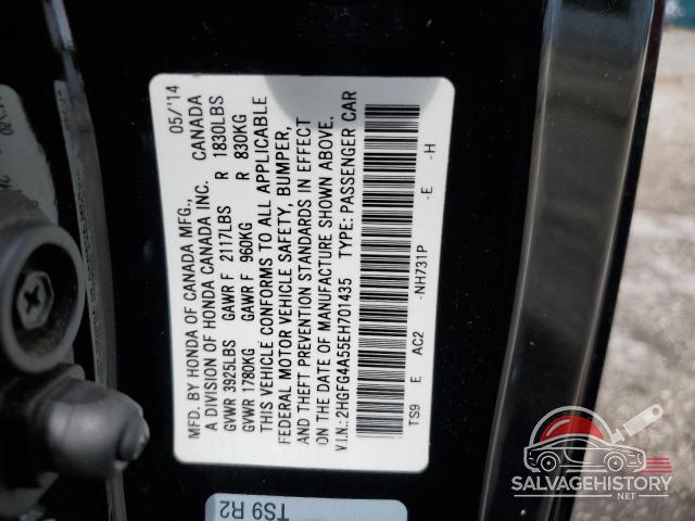 2HGFG4A55EH701435 2014 HONDA CIVIC photo no. 12