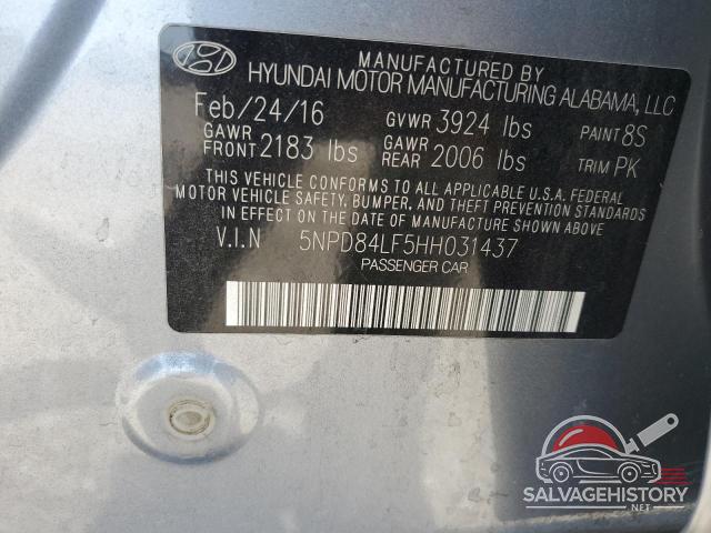 5NPD84LF5HH031437 2017 HYUNDAI ELANTRA photo no. 12