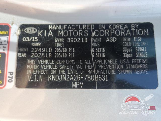 KNDJN2A26F7808631 2015 KIA SOUL photo no. 12
