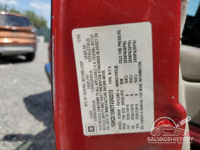 1GNCS13W2Y2242213 2000 CHEVROLET BLAZER photo no. 13