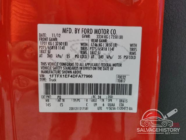 1FTFX1EF4DFA77966 2013 FORD F-150 photo no. 13