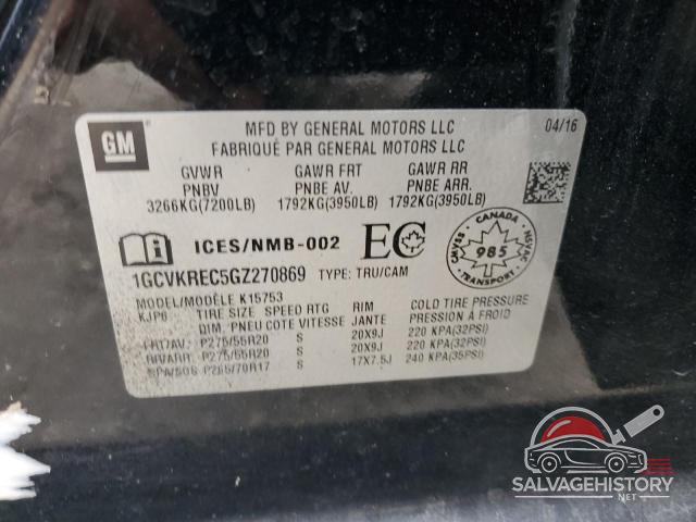 1GCVKREC5GZ270869 2016 CHEVROLET ALL Models photo no. 12