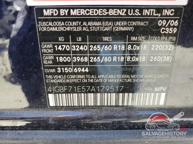 4JGBF71E57A179517 2007 MERCEDES-BENZ GL-CLASS photo no. 13