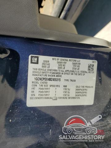 1GCNCPEX4BZ455315 2011 CHEVROLET ALL Models photo no. 12