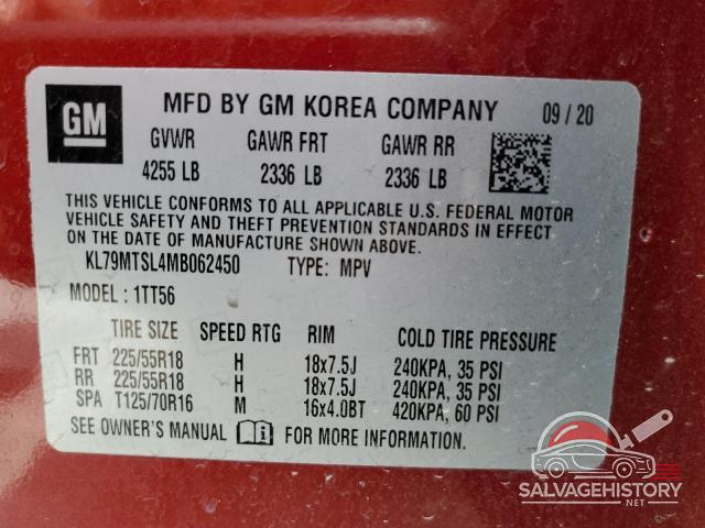 KL79MTSL4MB062450 2021 CHEVROLET TRAILBLZR photo no. 14