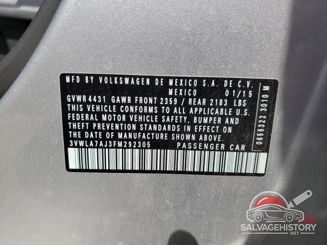 3VWLA7AJ3FM292305 2015 VOLKSWAGEN JETTA photo no. 13