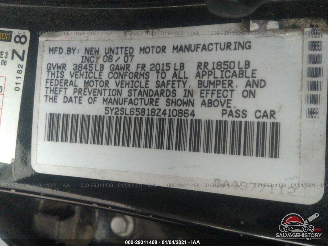 5Y2SL65818Z410864 2008 PONTIAC VIBE photo no. 9