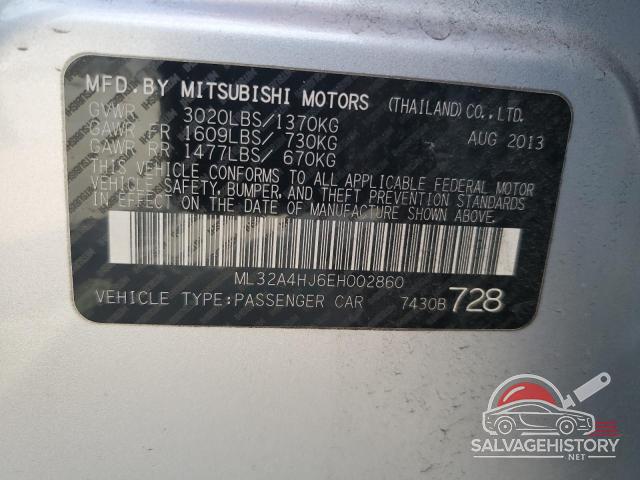 ML32A4HJ6EH002860 2014 MITSUBISHI MIRAGE photo no. 12