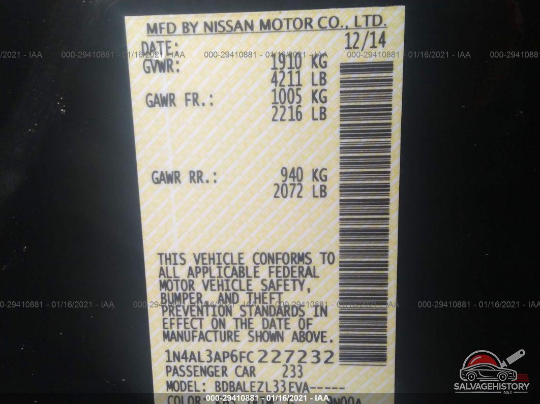 1N4AL3AP6FC227232 2015 NISSAN ALTIMA photo no. 9
