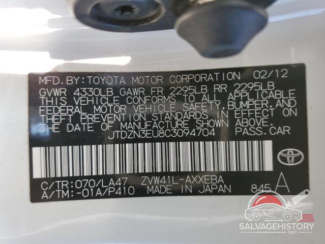 JTDZN3EU8C3094704 2012 TOYOTA PRIUS photo no. 13