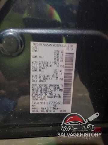 5N1AT2MT8EC777961 2014 NISSAN ROGUE photo no. 13