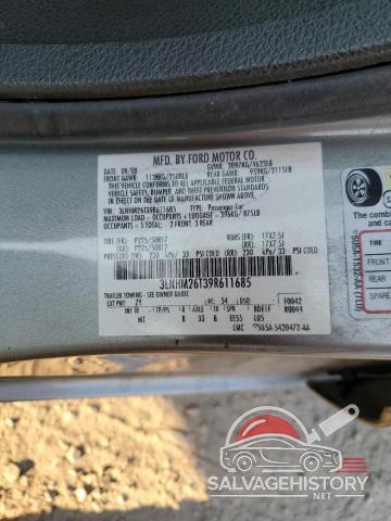 3LNHM26T39R611685 2009 LINCOLN MKZ photo no. 12