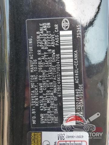4T1BE46K07U604706 2007 TOYOTA CAMRY photo no. 12