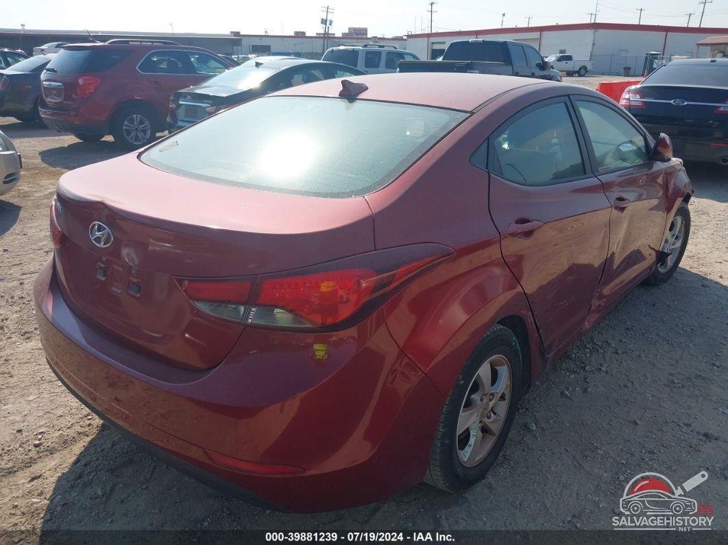 5NPDH4AE9FH650615 2015 HYUNDAI ELANTRA photo no. 4