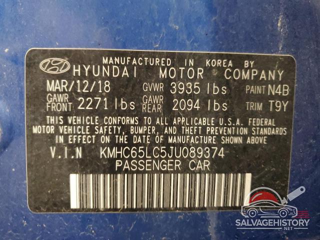 KMHC65LC5JU089374 2018 HYUNDAI IONIQ photo no. 13