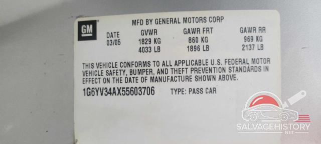 1G6YV34AX55603706 2005 CADILLAC XLR photo no. 10