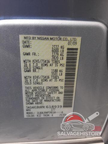 5N1AR18U89C618939 2009 NISSAN PATHFINDER photo no. 13