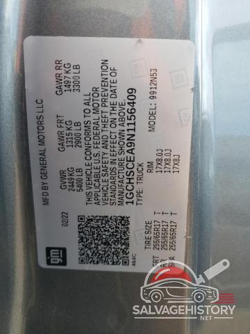 1GCHSCEA9N1156409 2022 CHEVROLET COLORADO photo no. 13