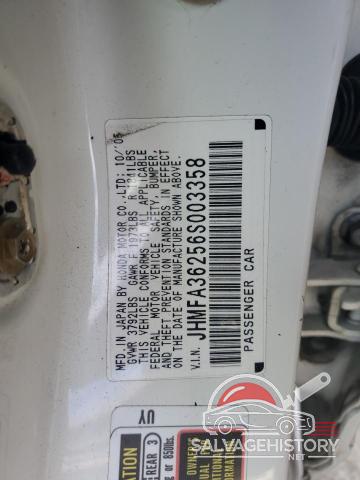 JHMFA36256S003358 2006 HONDA CIVIC photo no. 12
