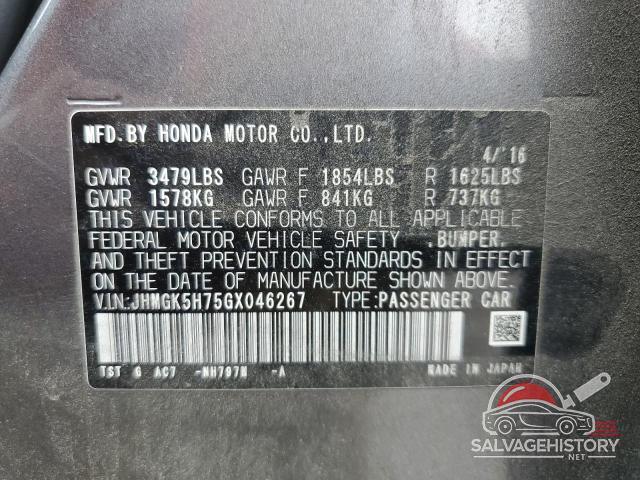 JHMGK5H75GX046267 2016 HONDA FIT photo no. 12