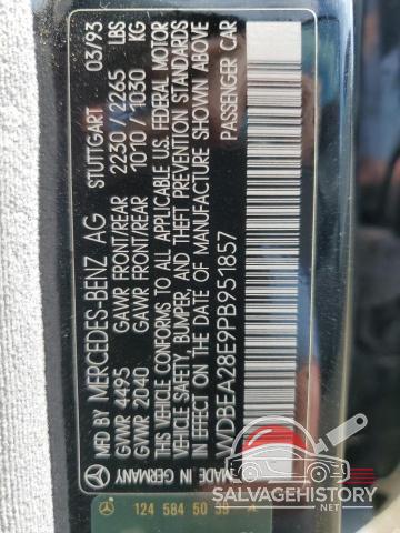 WDBEA28E9PB951857 1993 MERCEDES-BENZ 300-CLASS photo no. 12