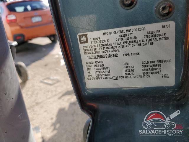 1GCHK29D87E106742 2007 CHEVROLET ALL Models photo no. 12