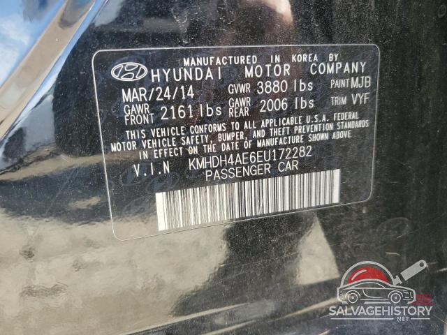 KMHDH4AE6EU172282 2014 HYUNDAI ELANTRA photo no. 12