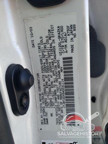JTJBT20X940031114 2004 LEXUS GX photo no. 13