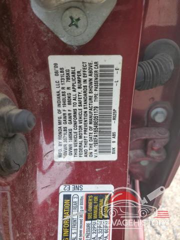 19XFA16549E051179 2009 HONDA CIVIC photo no. 13