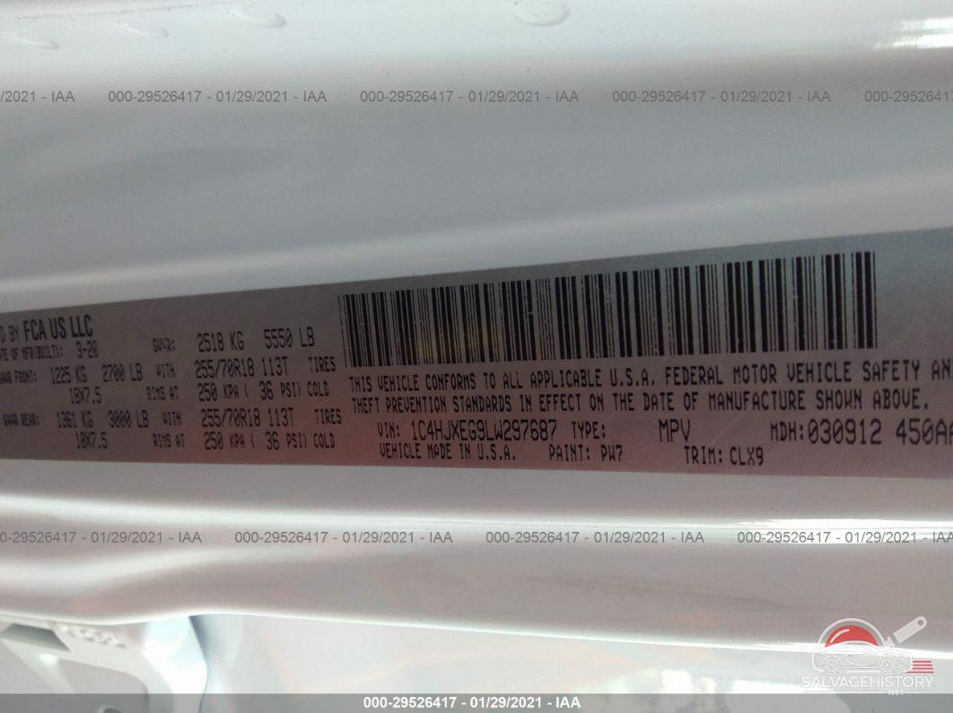 1C4HJXEG9LW297687 2020 JEEP WRANGLER UNLIMITED photo no. 9