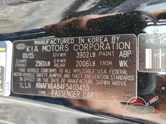 KNAFX6A84F5403453 2015 KIA FORTE photo no. 12