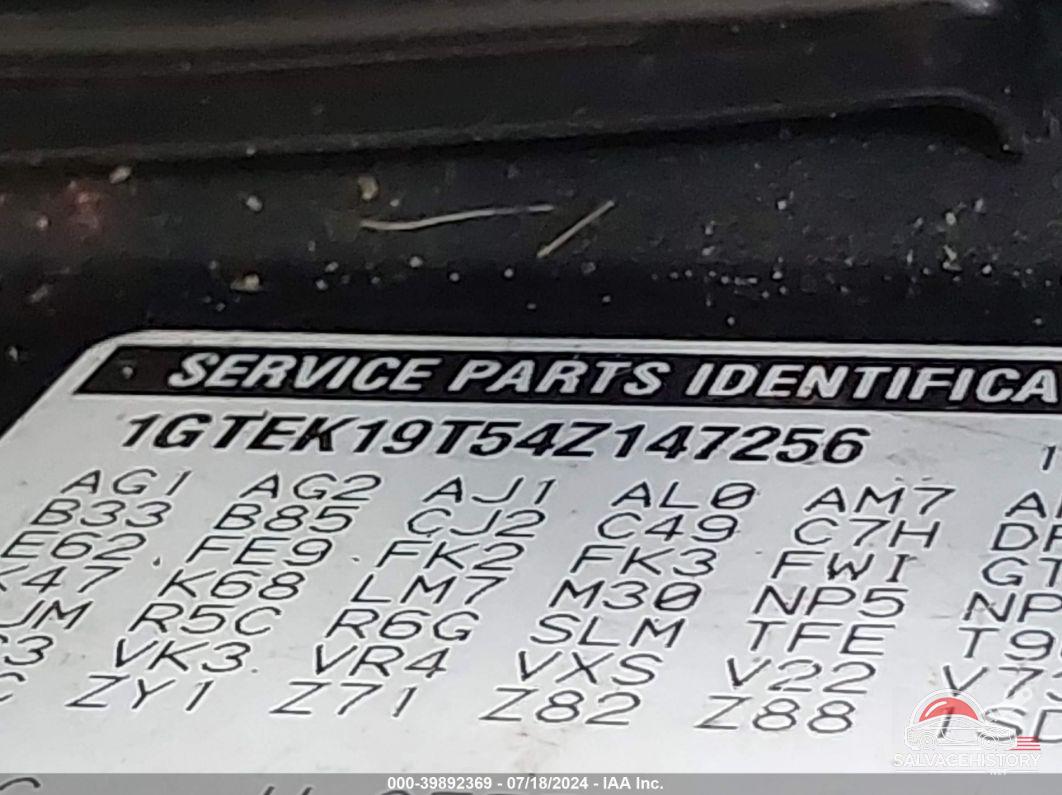 1GTEK19T54Z147256 2004 GMC SIERRA 1500 photo no. 9