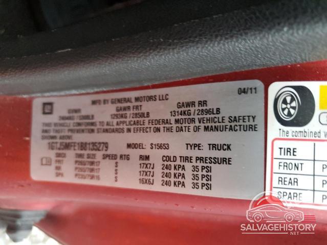1GTJ5MFE1B8135279 2011 GMC CANYON photo no. 12