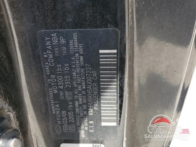 KMHHU6KH5AU007237 2010 HYUNDAI GENESIS photo no. 12