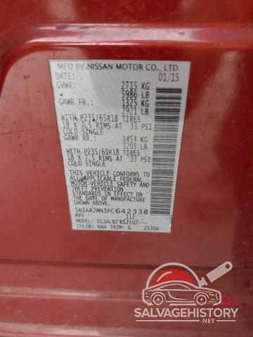 5N1AR2MN3FC642338 2015 NISSAN PATHFINDER photo no. 14
