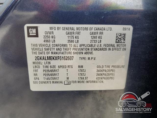 2GKALMEKXF6162607 2015 GMC TERRAIN photo no. 13