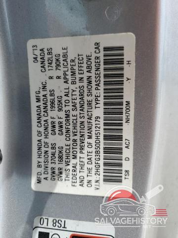 2HGFG3B50DH512179 2013 HONDA CIVIC photo no. 12