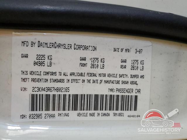 2C3KA43R67H802165 2007 CHRYSLER 300 photo no. 12